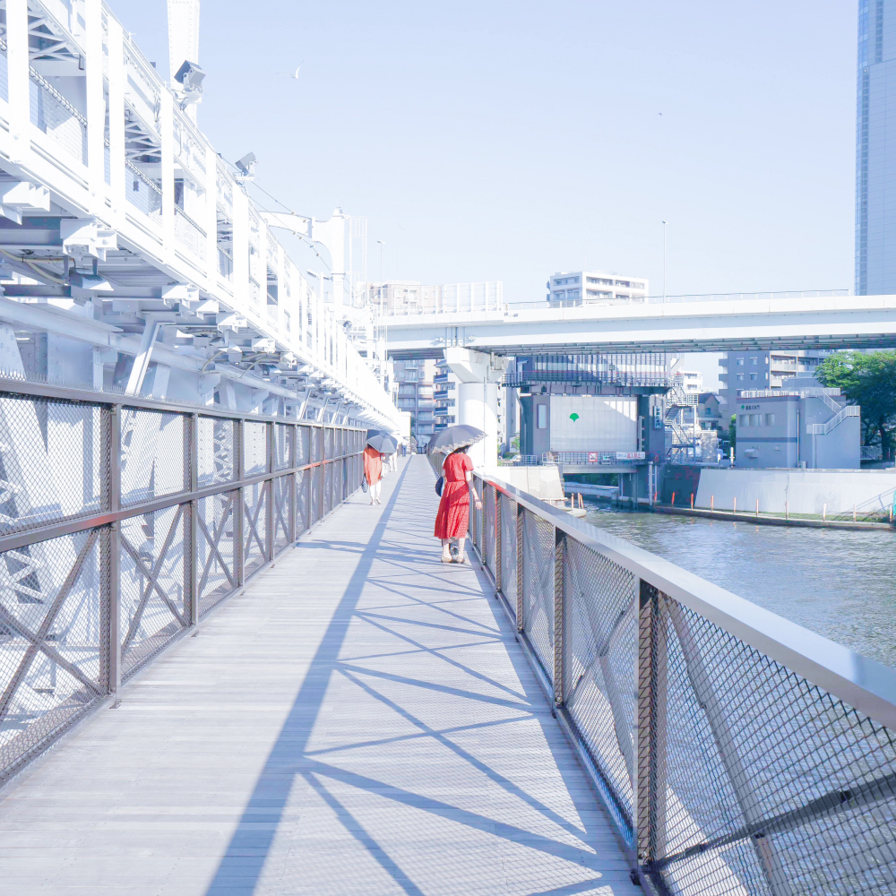 白い橋の写真